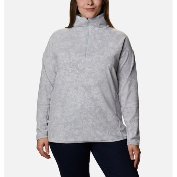 Dámské Svetry Columbia Glacial IV Print Half Zip Plus Size Šedé OEABVC237